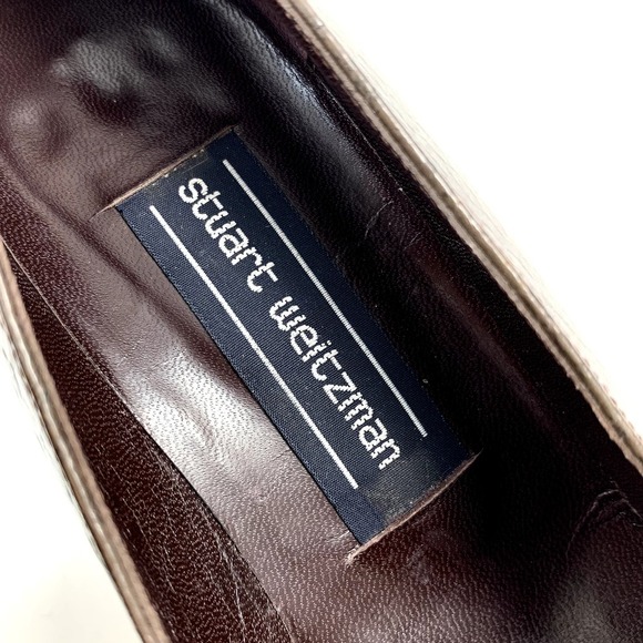 1980's STUART WEITZMAN metallic snakeskin leather pumps - Picture 12 of 16